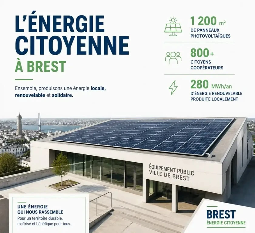 Projet de production d'énergie citoyenne et photovoltaïque à Brest