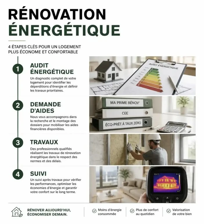 Étapes de la rénovation énergétique à Brest pour votre projet d'énergie