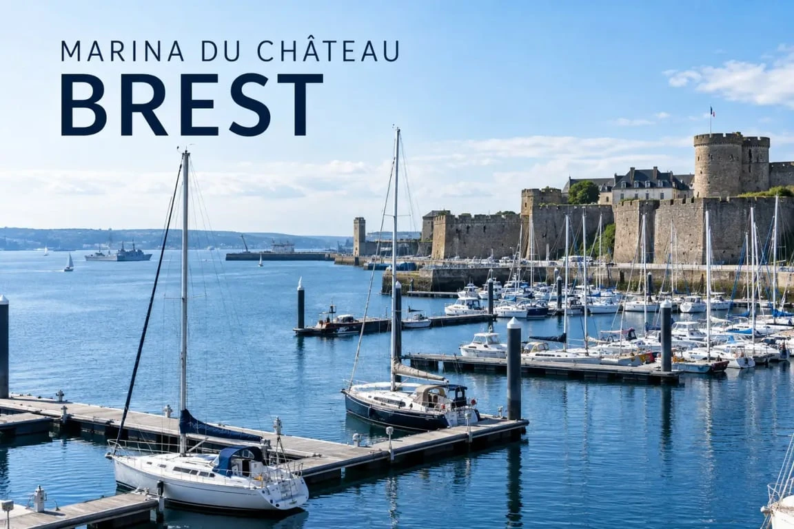 Restaurants port de Brest avec vue sur la Marina du Château et la rade