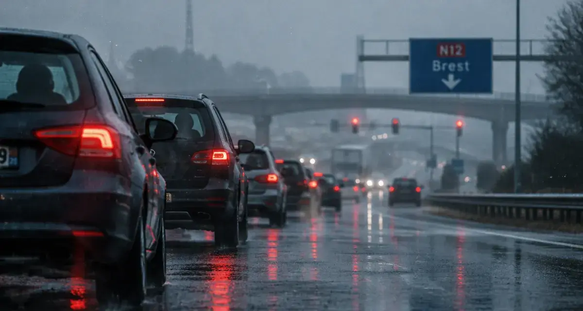 N12 à Brest : d’importants ralentissements suite à un accident