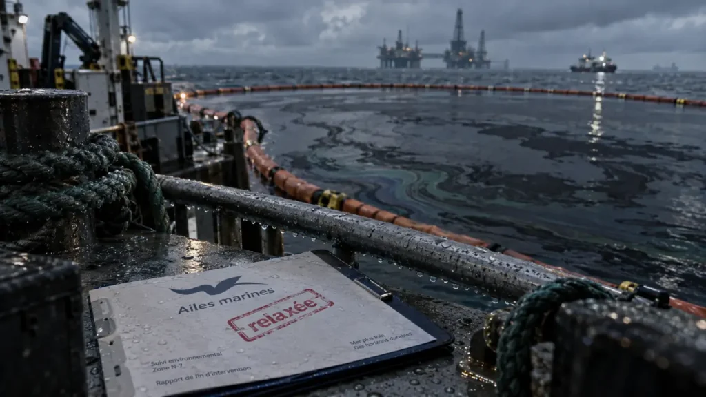 Ailes marines relaxée à Brest après une fuite d’huile en mer