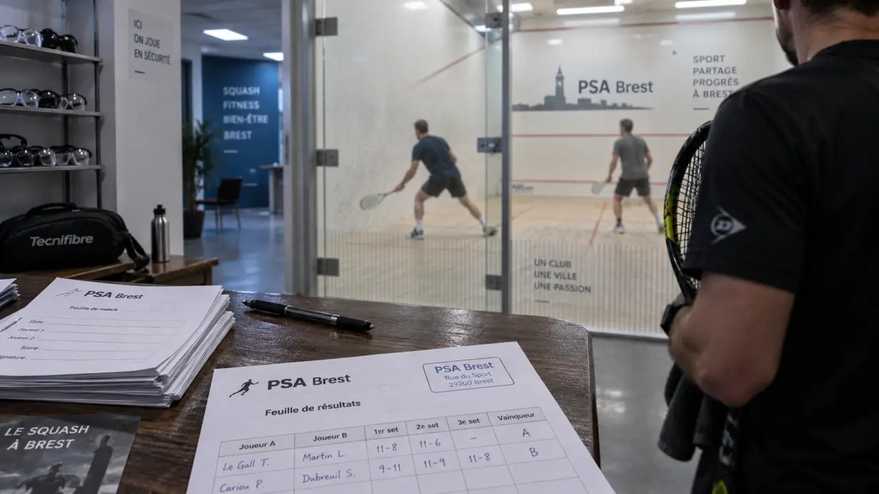 Squash à Brest : Baptiste Bouin passe le premier tour du tournoi PSA