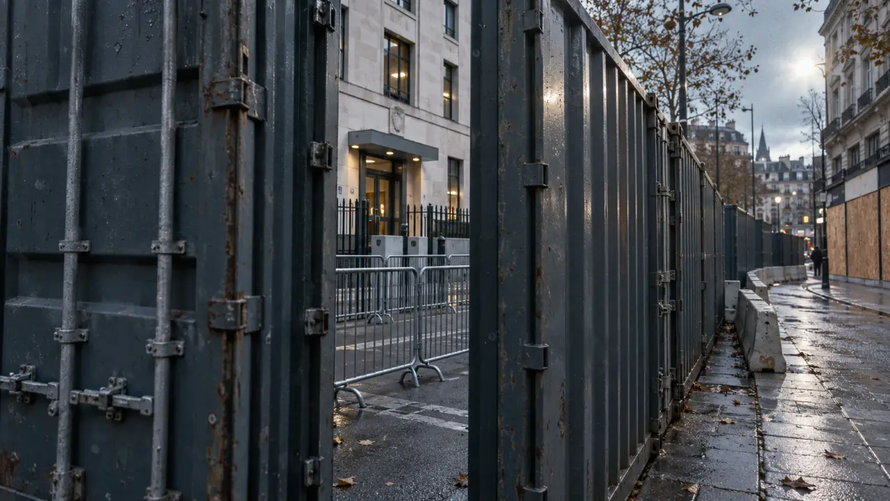 À Brest, le commissariat protégé par des conteneurs avant la mobilisation