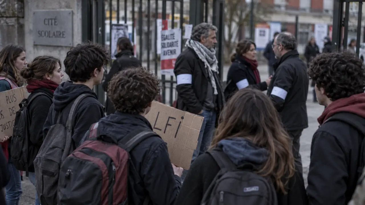 À Brest, des militants LFI présents auprès des lycéens mobilisés à Kerichen