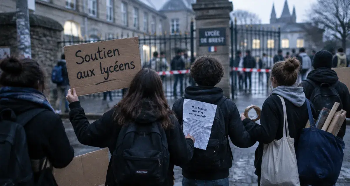 À Brest, le lycée Sainte-Anne bloqué pour la première fois