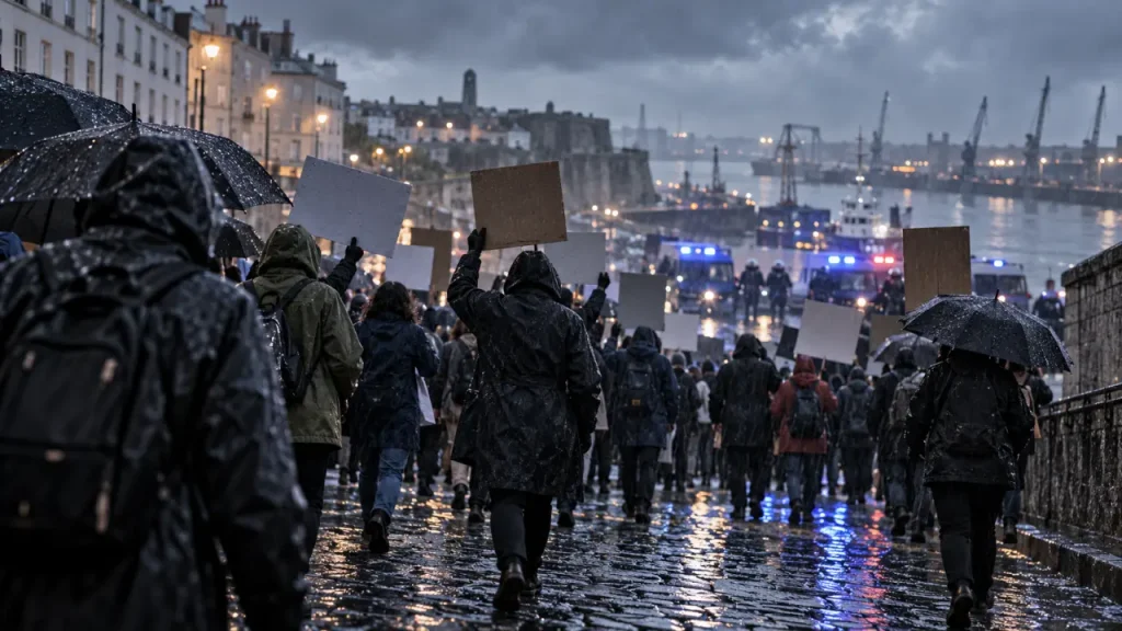 À Brest, des milliers de manifestants contre la vie chère malgré la pluie