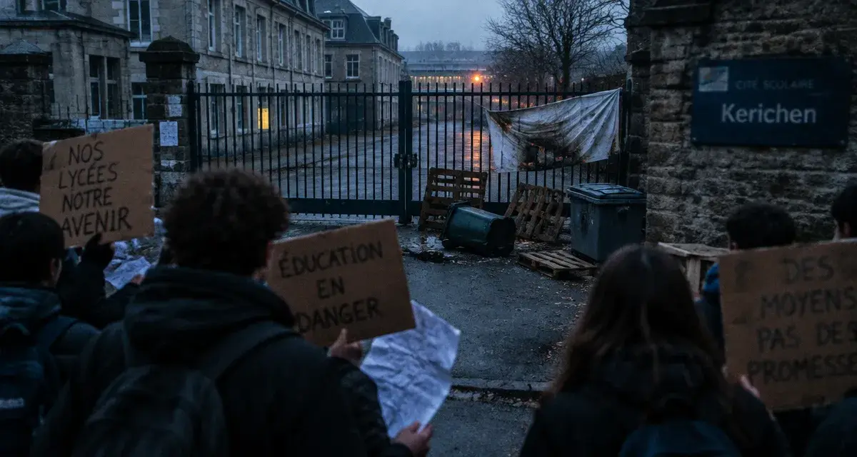 À Brest, près de 300 lycéens mobilisés devant la cité scolaire de Kerichen
