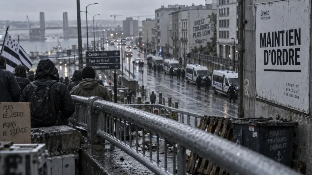 À Brest, les policiers mobilisés face aux manifestations