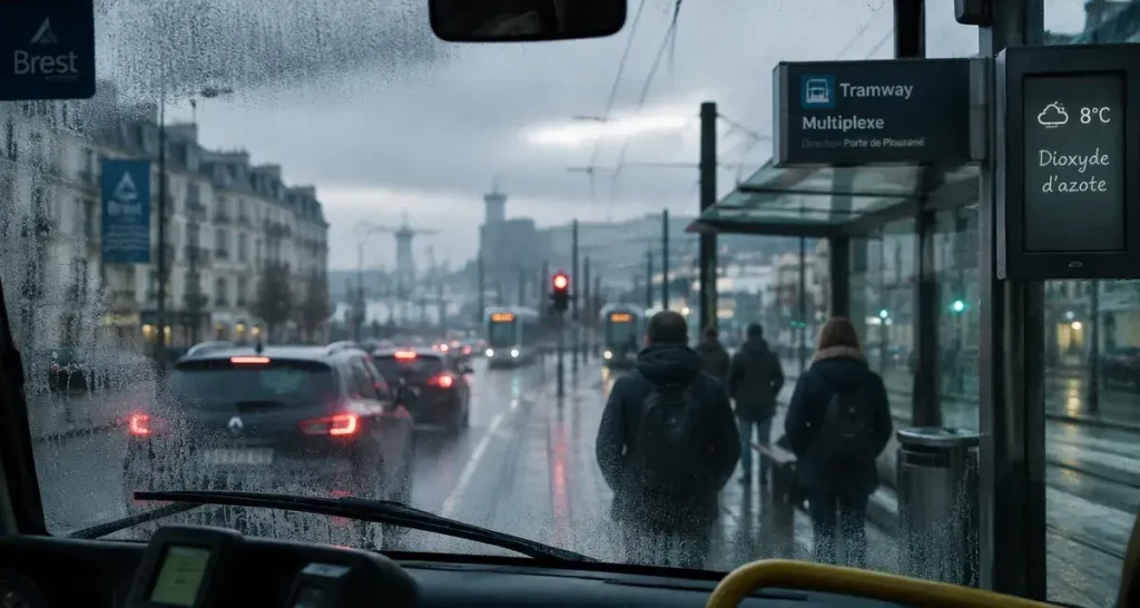 À Brest, la qualité de l’air était dégradée jeudi sous l’effet du dioxyde d’azote