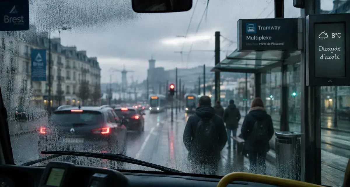 À Brest, la qualité de l’air était dégradée jeudi sous l’effet du dioxyde d’azote