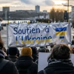 À Brest, une centaine de personnes rassemblées en soutien à l’Ukraine