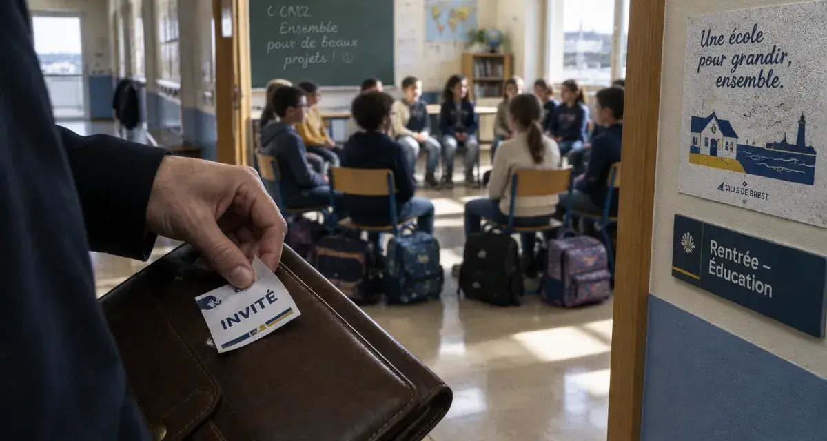 À Brest, le maire visite aussi l’école privée Javouhey pour la rentrée