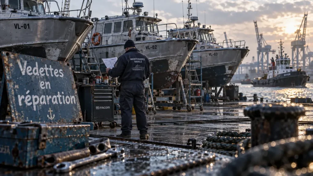 À Brest, trois vedettes de liaison en réparation chez Altrad Endel