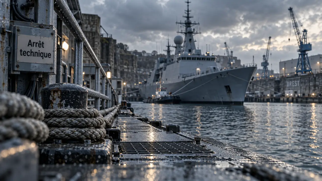La frégate Amiral Ronarc’h en arrêt technique à Brest