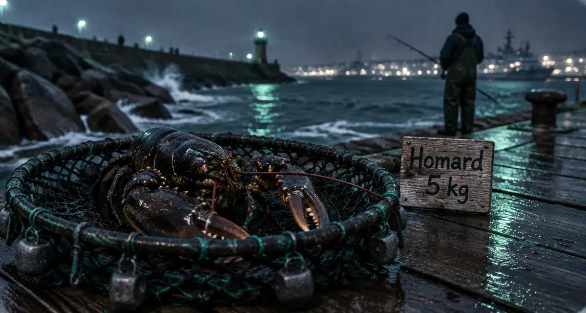 Un homard de 5,3 kg pêché sur la digue de La Pérouse à Brest