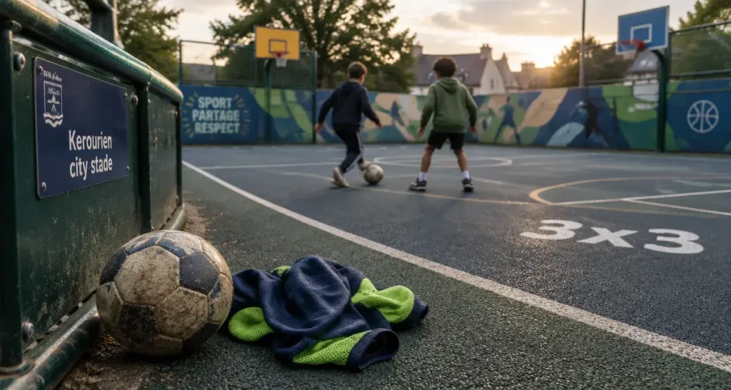 À Kerourien, un city stade et des terrains de basket rénovés ouverts