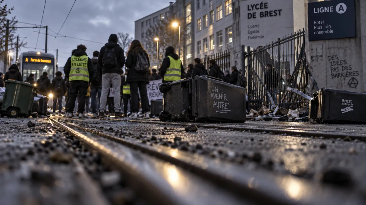 Manifestations à Brest : la ligne A du tramway partiellement interrompue