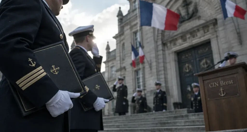 Le contre-amiral Hervé Lamielle prend le commandement du CIN de Brest