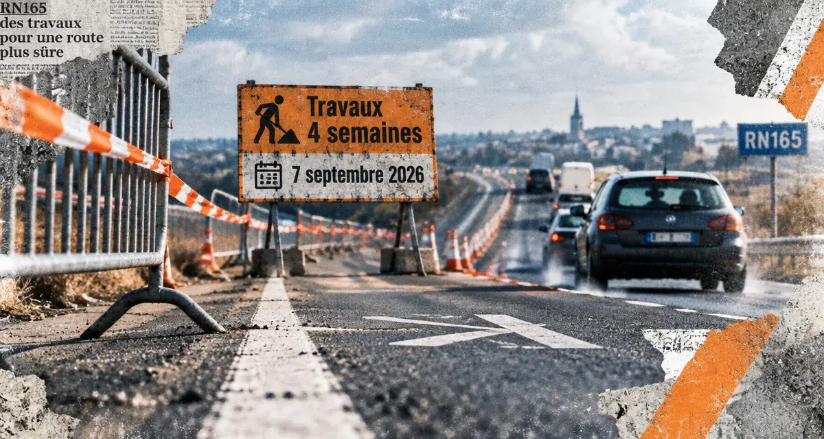RN165 : quatre semaines de travaux annoncées à Briec vers Brest