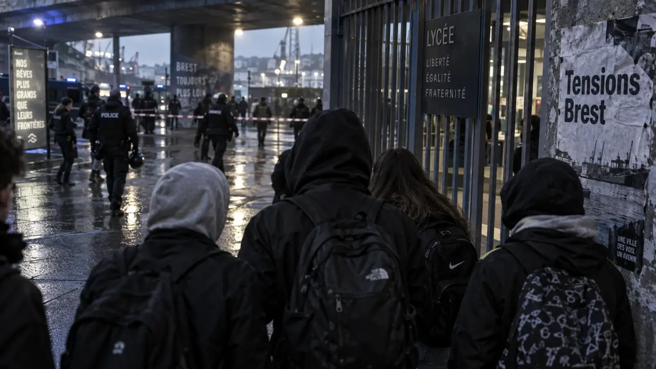 Tensions entre lycéens et forces de l'ordre à Brest